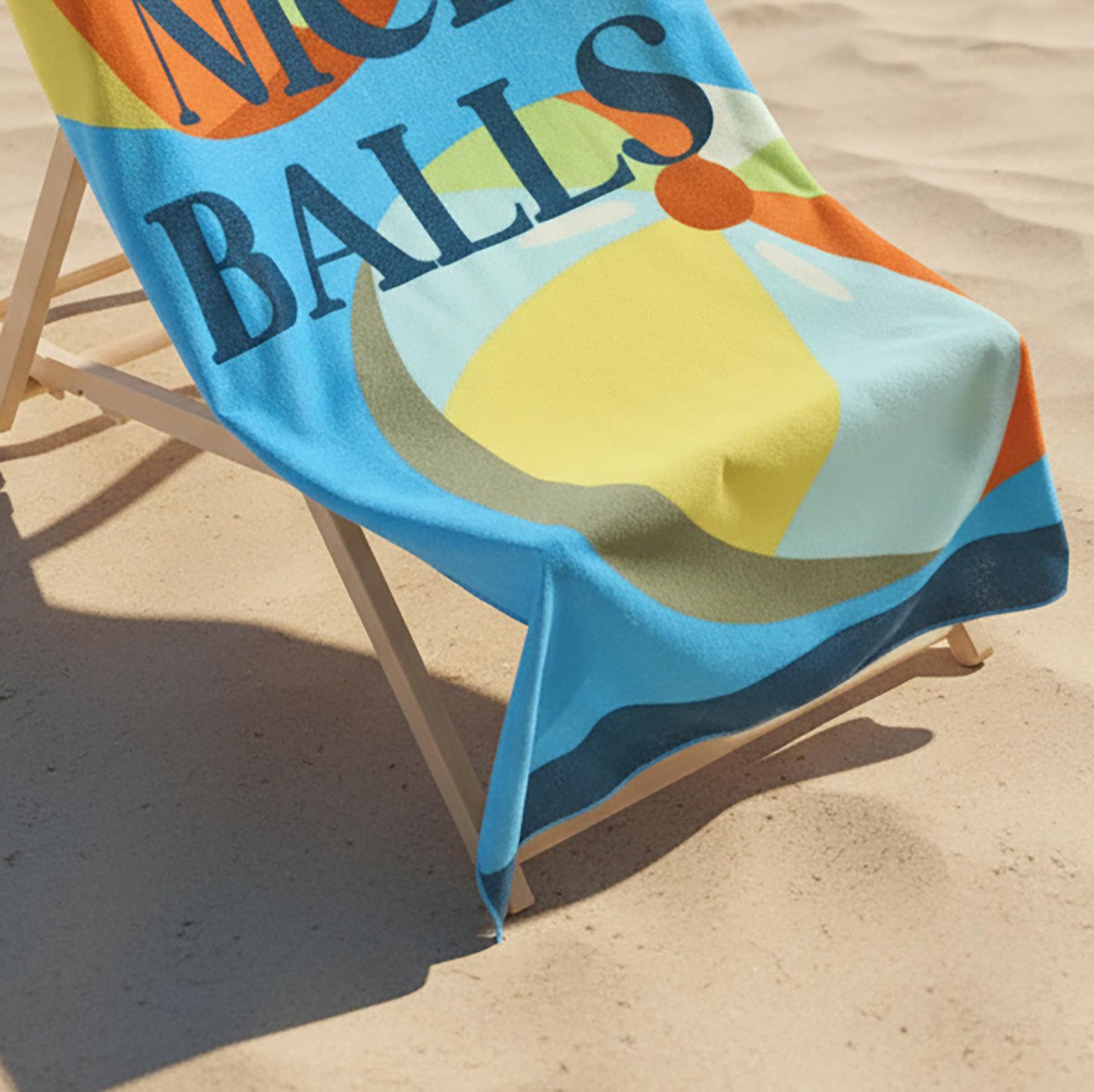 OHS Slogan Beach Towel Printed Quick Dry Summer Travel Microfibre Absorbent Swim