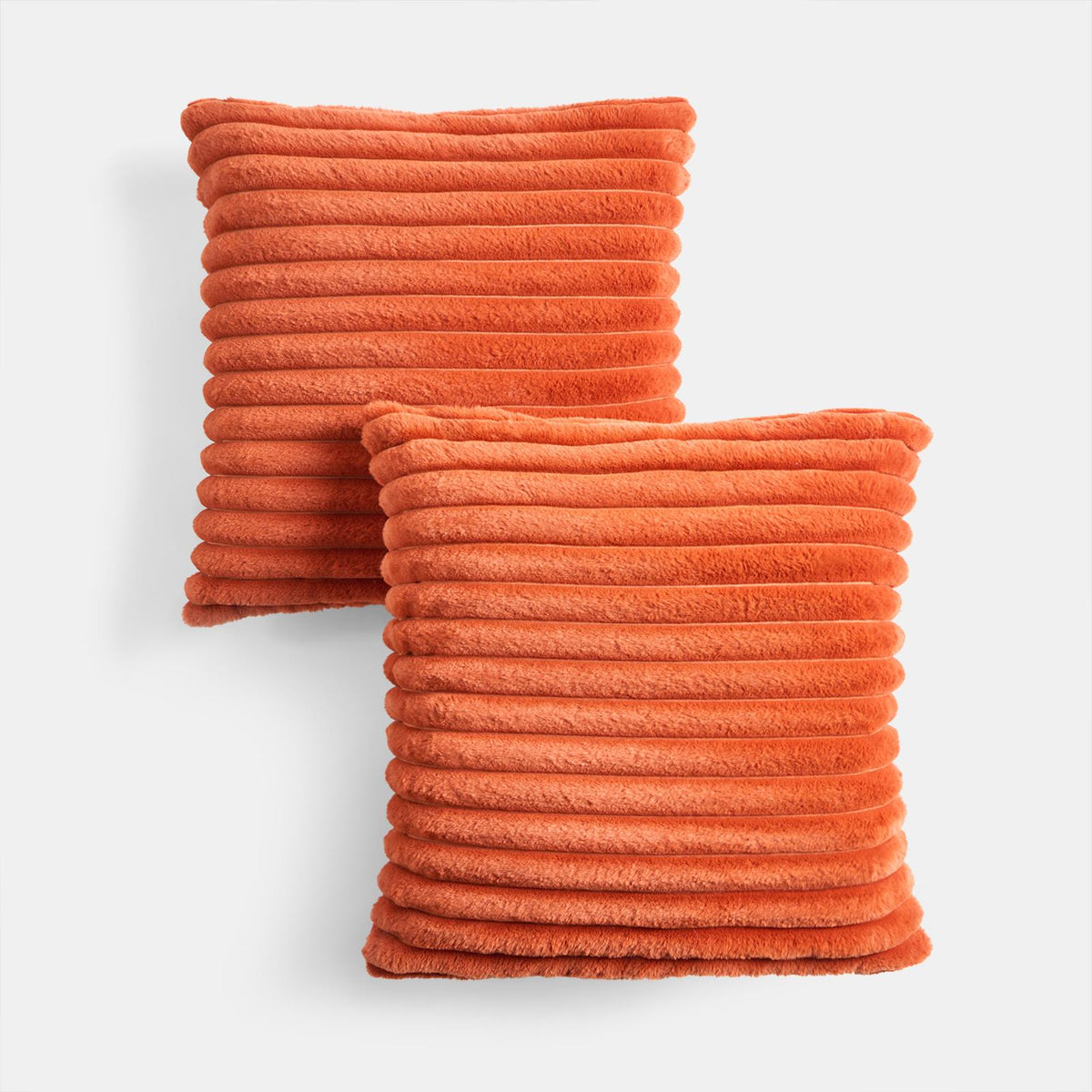 OHS Thick Rib Cushion Covers Faux Fur Soft Fleece Square Pillowcases Home Decor
