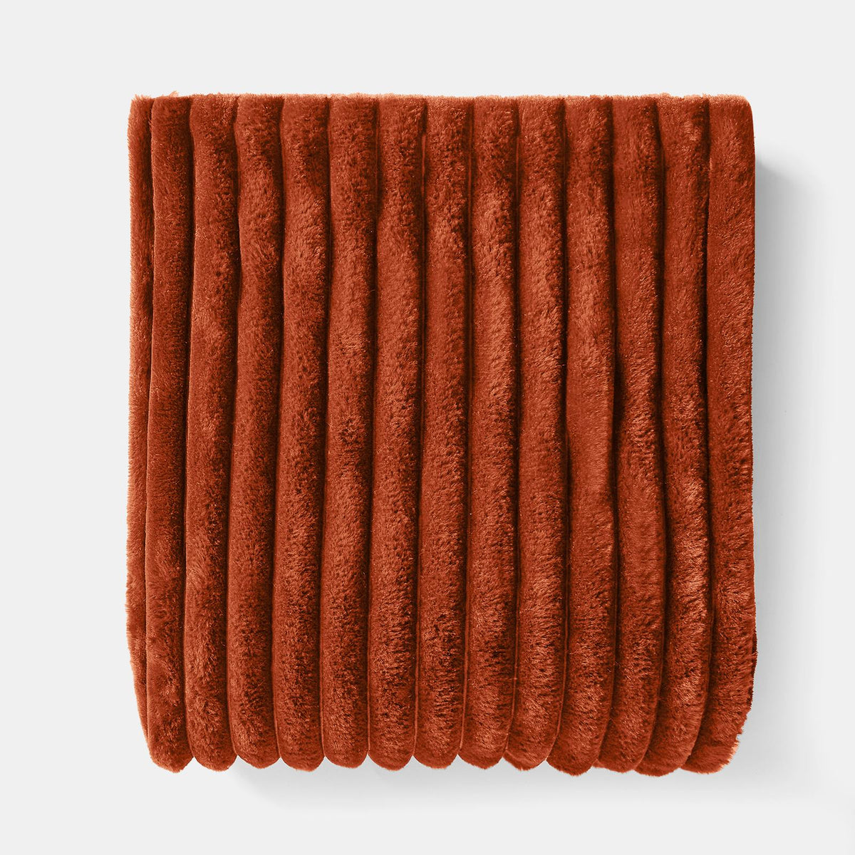 OHS Faux Fur Ribbed Fleece Throw Over Bed Blanket Warm Supersoft