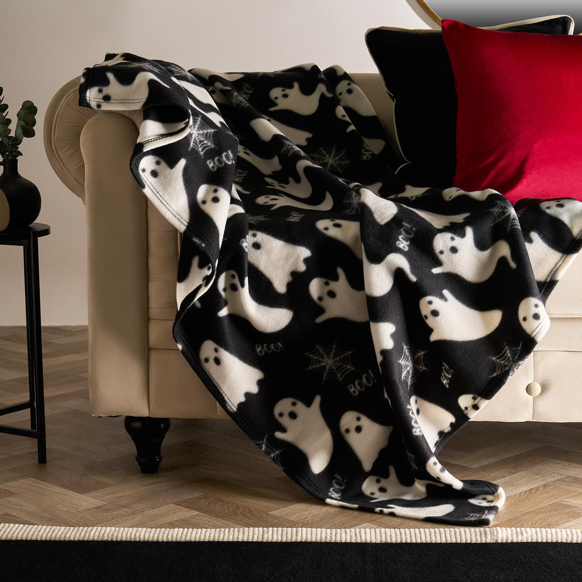 OHS Autumnal Halloween Throw Soft Polar Fleece Novelty Blanket Thermal Bedspread