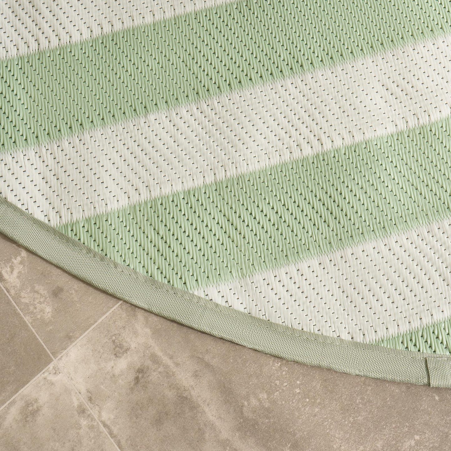 OHS Stripes Garden Rug Outdoor Waterproof Area Mat Patio Decor