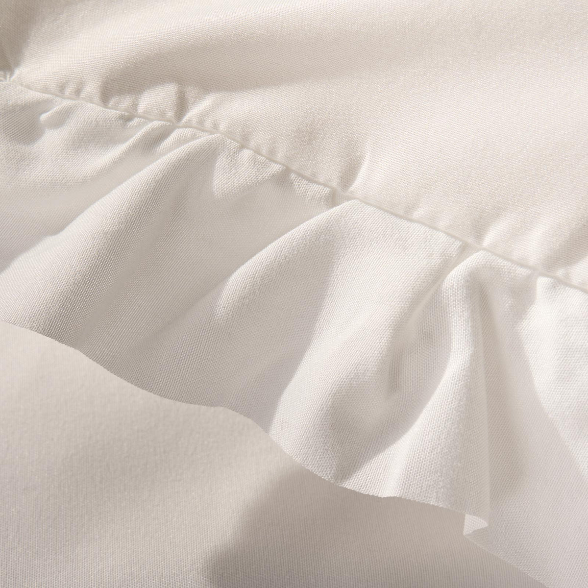 OHS Frill Edge Bedding Set Microfibre Decor Duvet Cover with Pillowcase