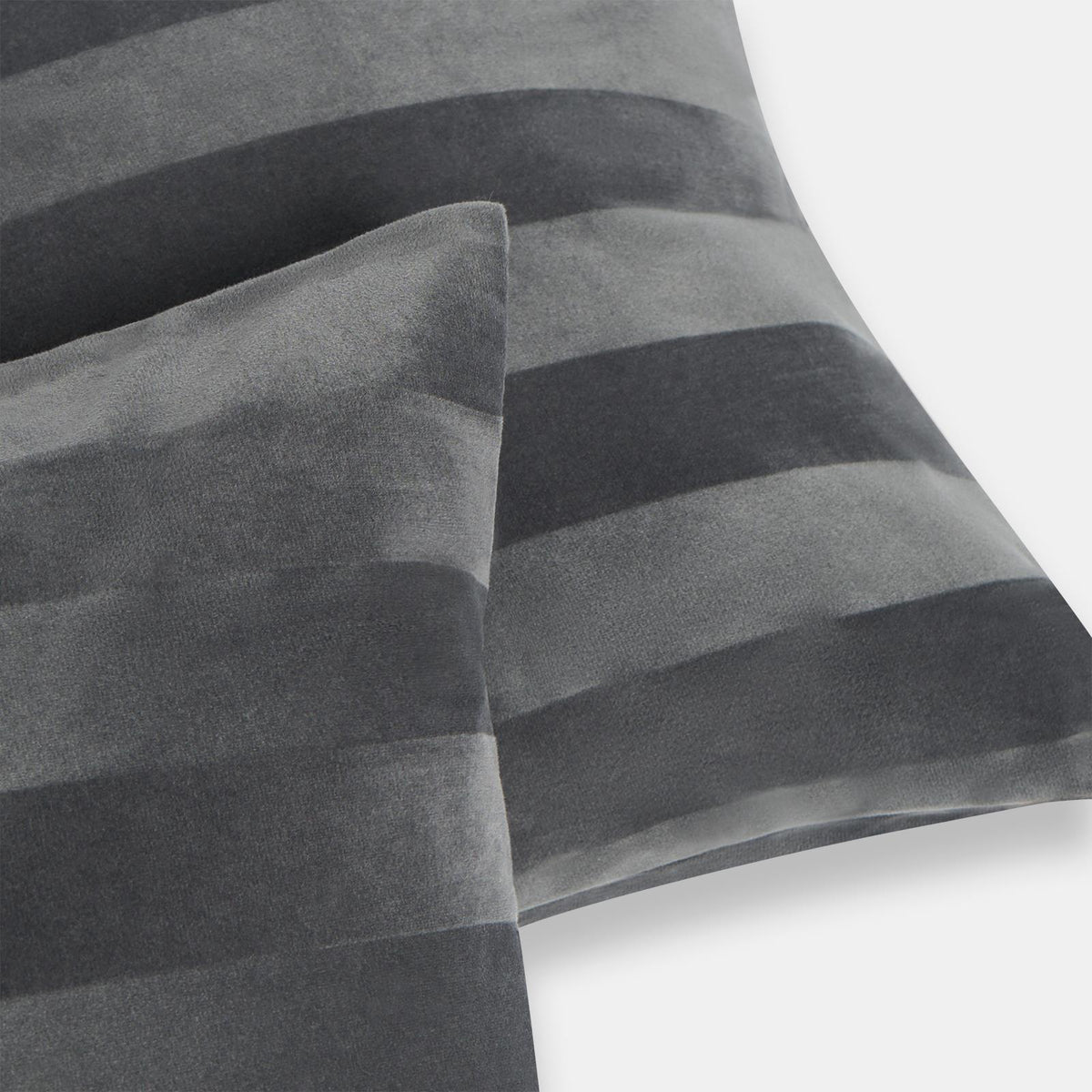 OHS Stripe Cushion Covers 2 Pack Matte Velvet Square Pillowcases Home Decor