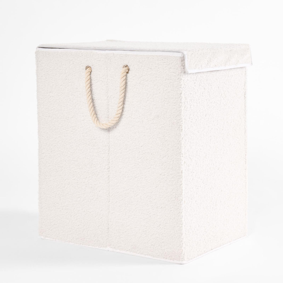 OHS Boucle Laundry Basket Foldable Clothing Hamper Washing Storage Bin