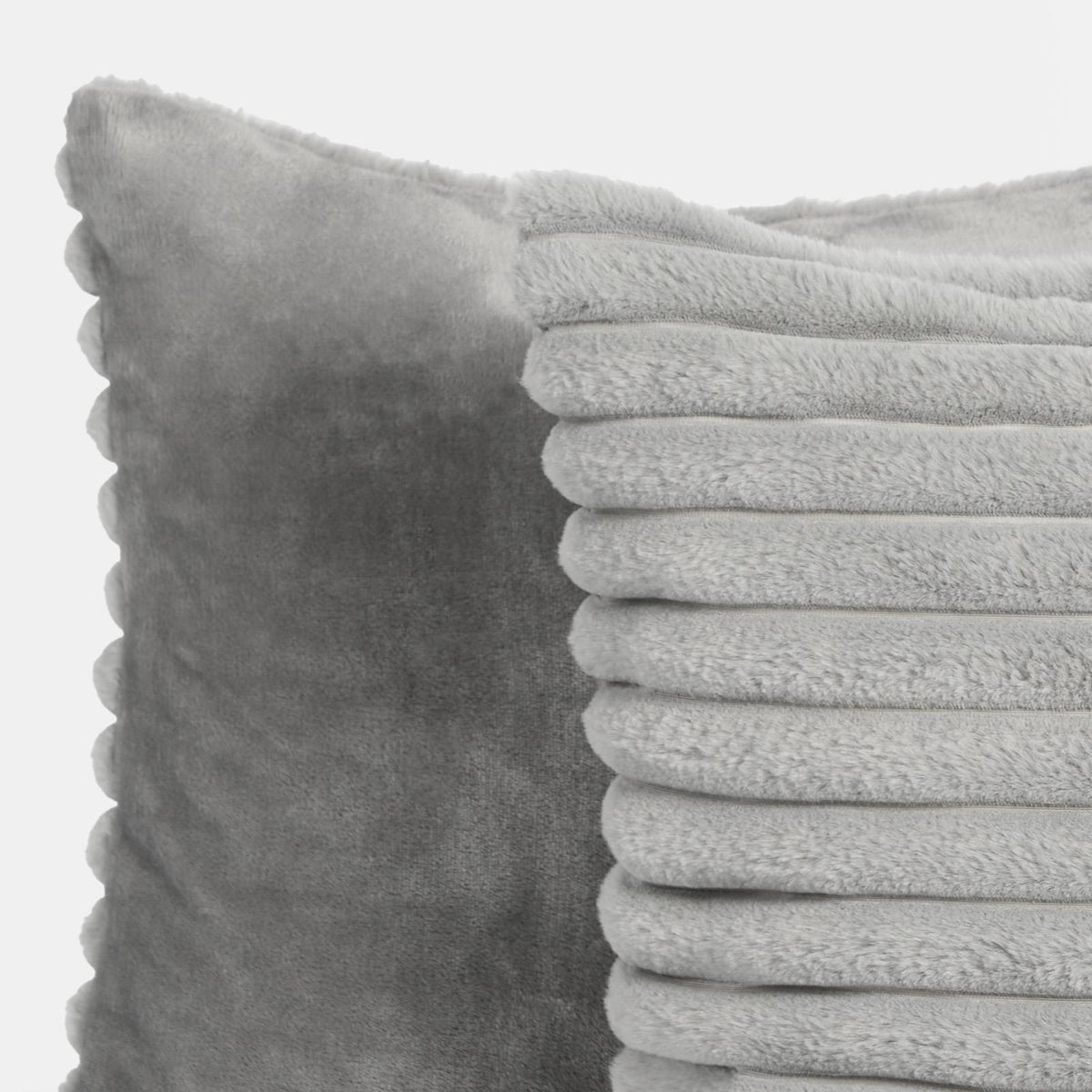 OHS Thick Rib Cushion Covers Faux Fur Soft Fleece Square Pillowcases Home Decor