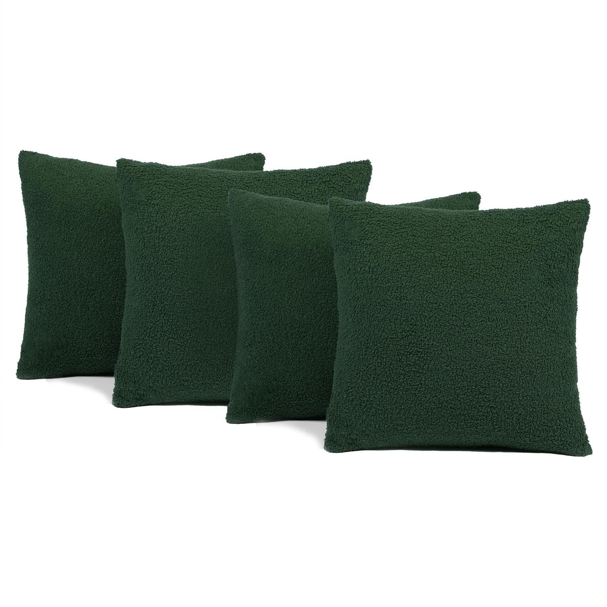 OHS Boucle Cushion Covers  2 Pack Teddy Fleece Square Pillowcases Home Decor