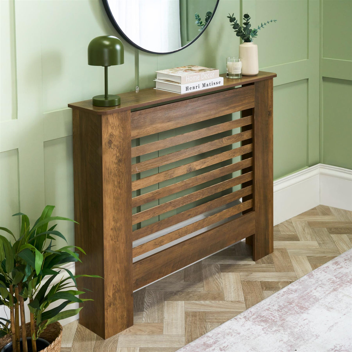 OHS Wood Radiator Cover MDF Side Board S M L Cabinet Shelf Hallway Furniture