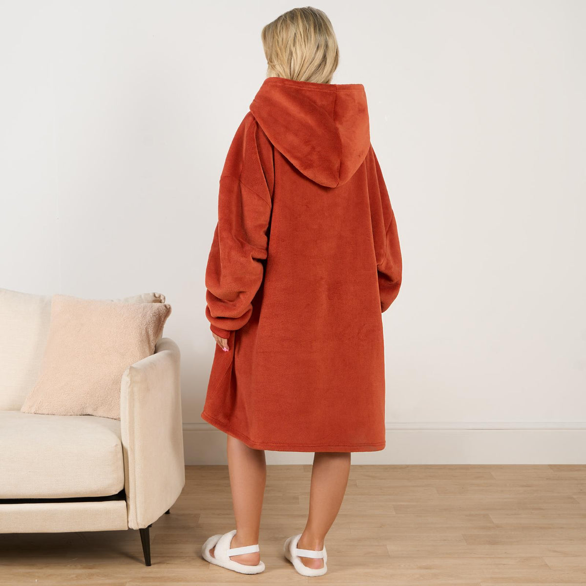 OHS Hoodie Blanket Oversized Ultra Plush Sherpa Giant Big Hooded Sweatshirt