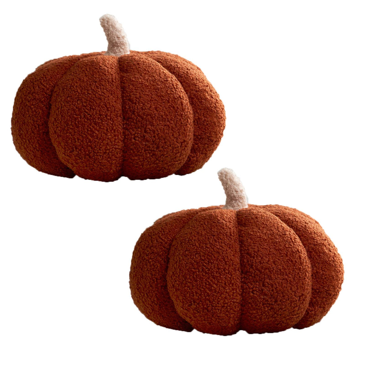 Pumpkin Sofa Cushion Soft Fleece Filled 1/2 Pack Autumn Plush Home Decor Plump