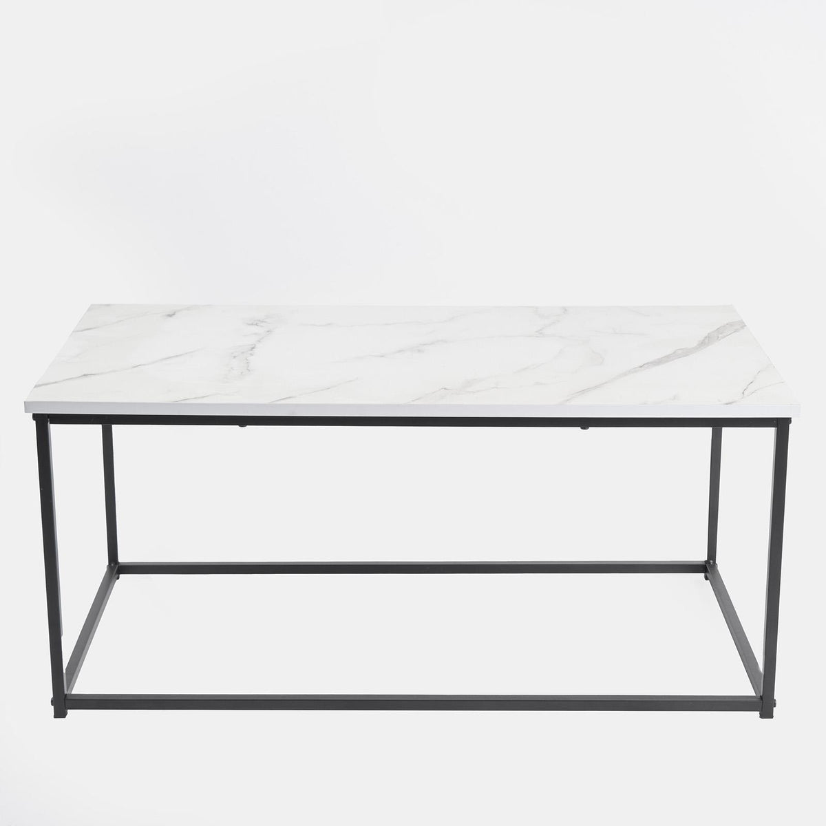 OHS Coffee Table Marble Bedside End Living Room Modern Metal Frame Home Decor