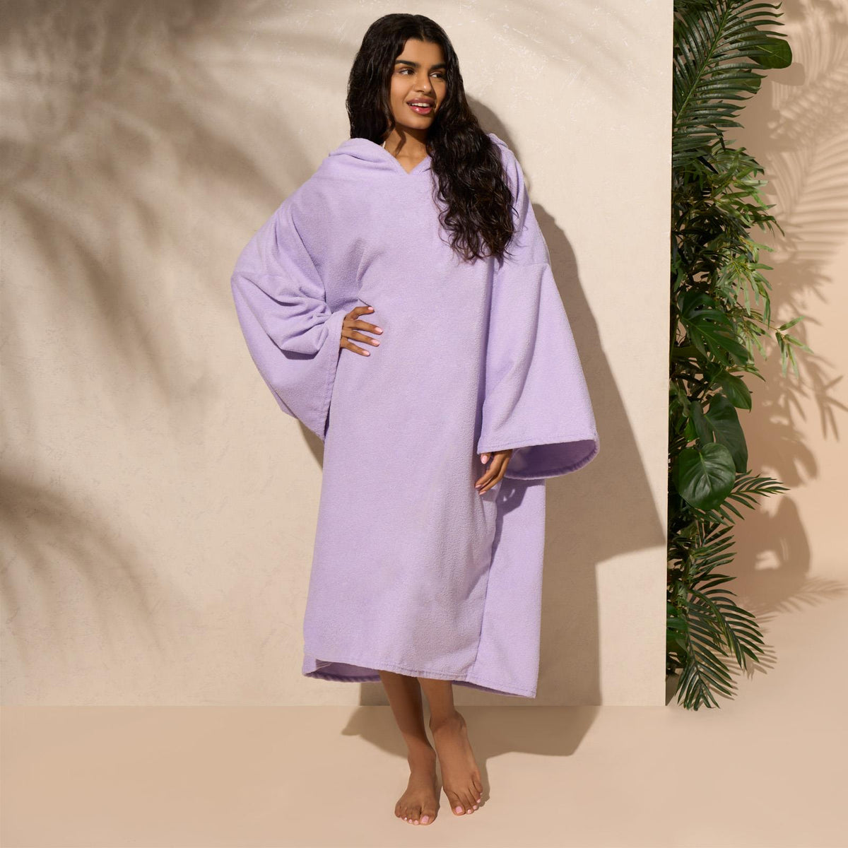 OHS Hooded Towel Poncho Adult Absorbent Dry Beach Swim Bath Changing Robe