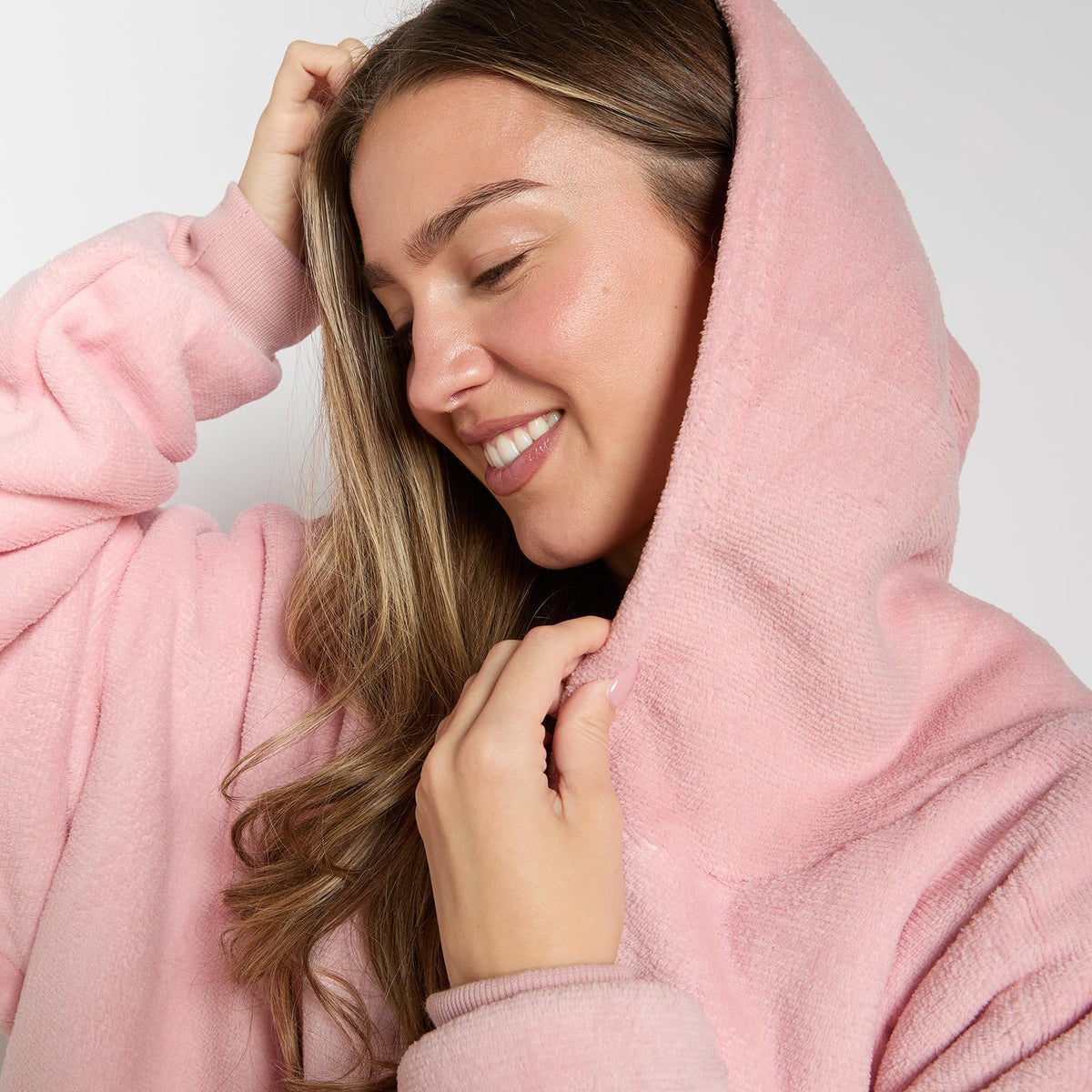 OHS Hoodie Blanket Oversized Ultra Plush Sherpa Giant Big Hooded Sweatshirt