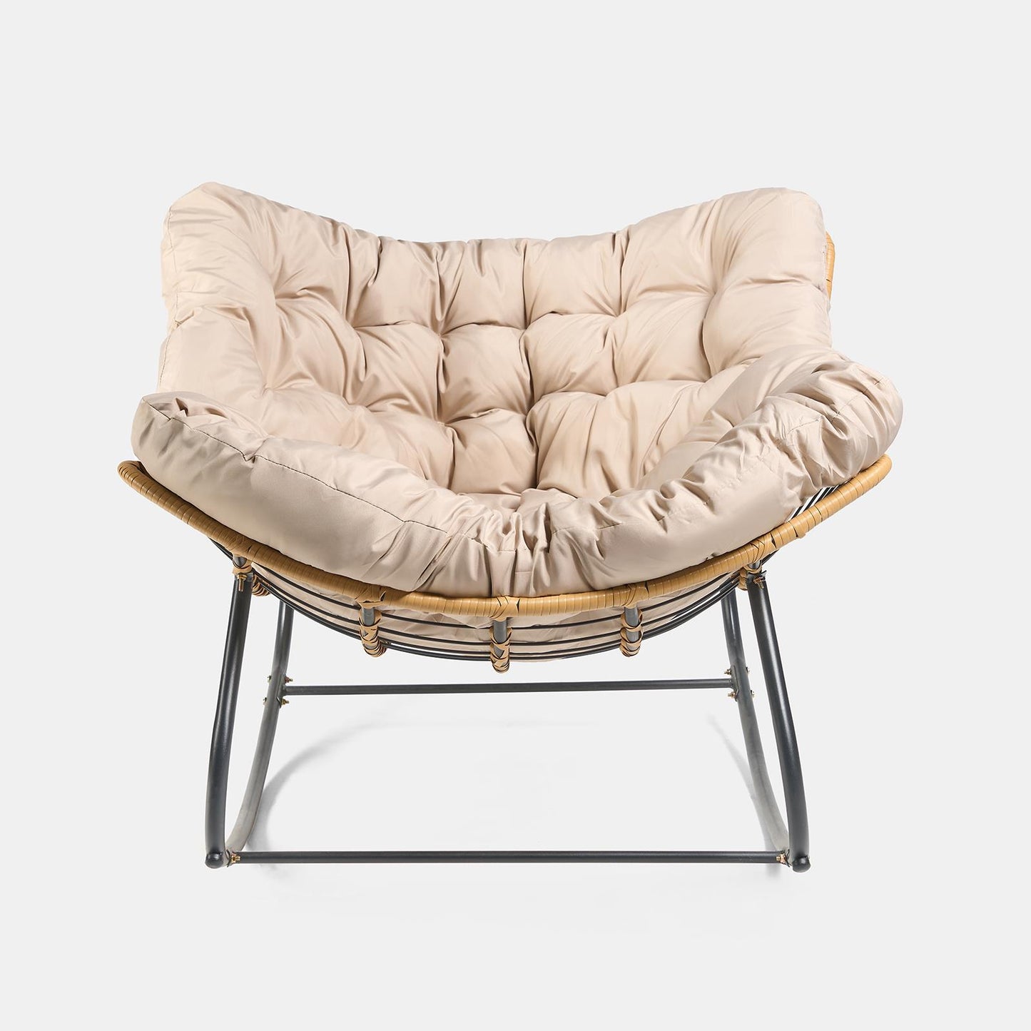 OHS Bali Rocking Chair Garden Outdoor Metal Frame Chairs with Cushion