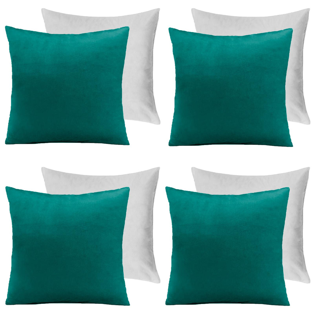 OHS Matte Velvet Cushion Covers Super Soft Luxury Square Pillowcases Multipack