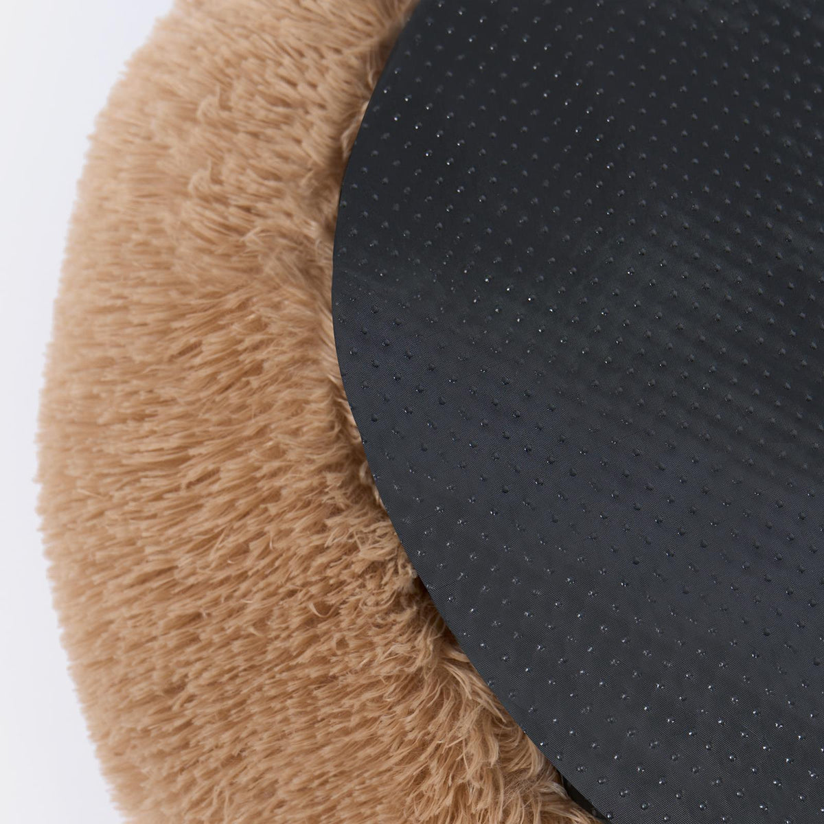 OHS Pet Bed Calming Fluffy Plush Fleece Dog Anti Anxiety Round Donut Washable