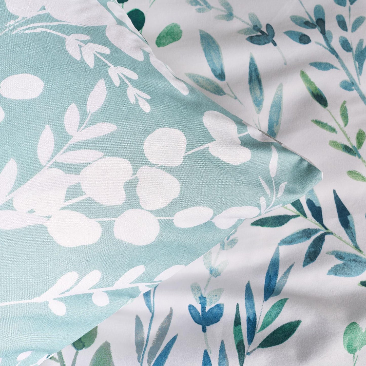 OHS Watercolour Bedding Set Floral Microfibre Duvet Cover with Pillowcase