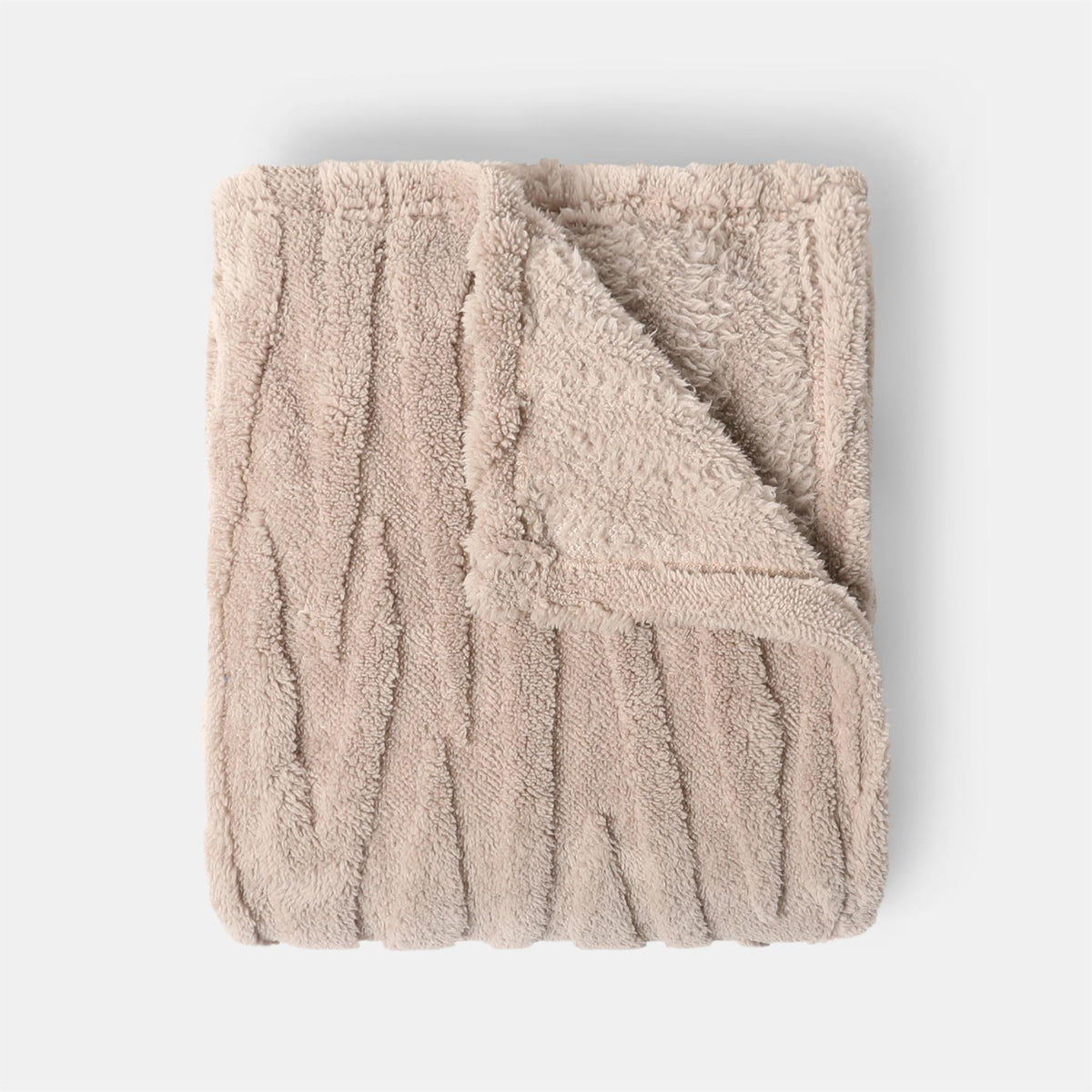 OHS Tufted Throw Animal Pattern Teddy Fleece Blanket Thermal Bedspread