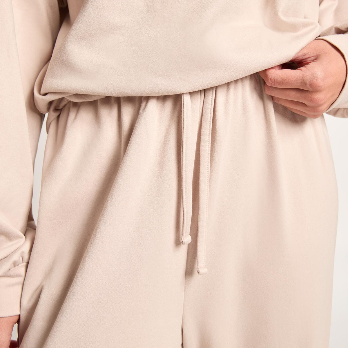 OHS Bubble Hem Co-Ord Set Hoodie Drawstring Relaxed Joggers Tracksuit Loungewear