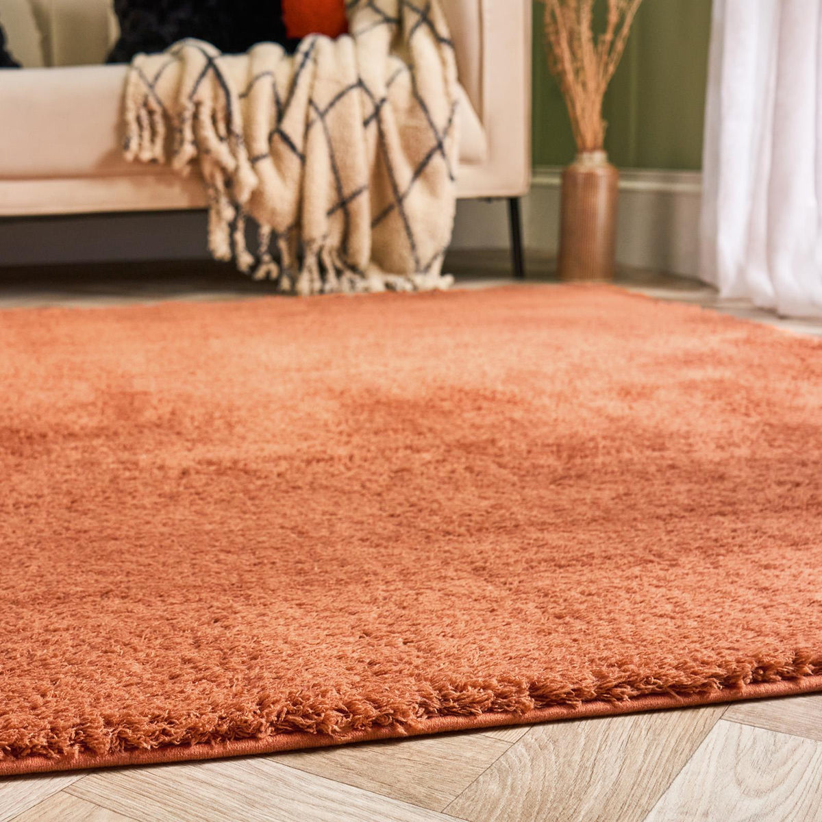 OHS Fluffy Teddy Rug Soft Bedroom Floor Carpet Plush Area Mats For Living Room