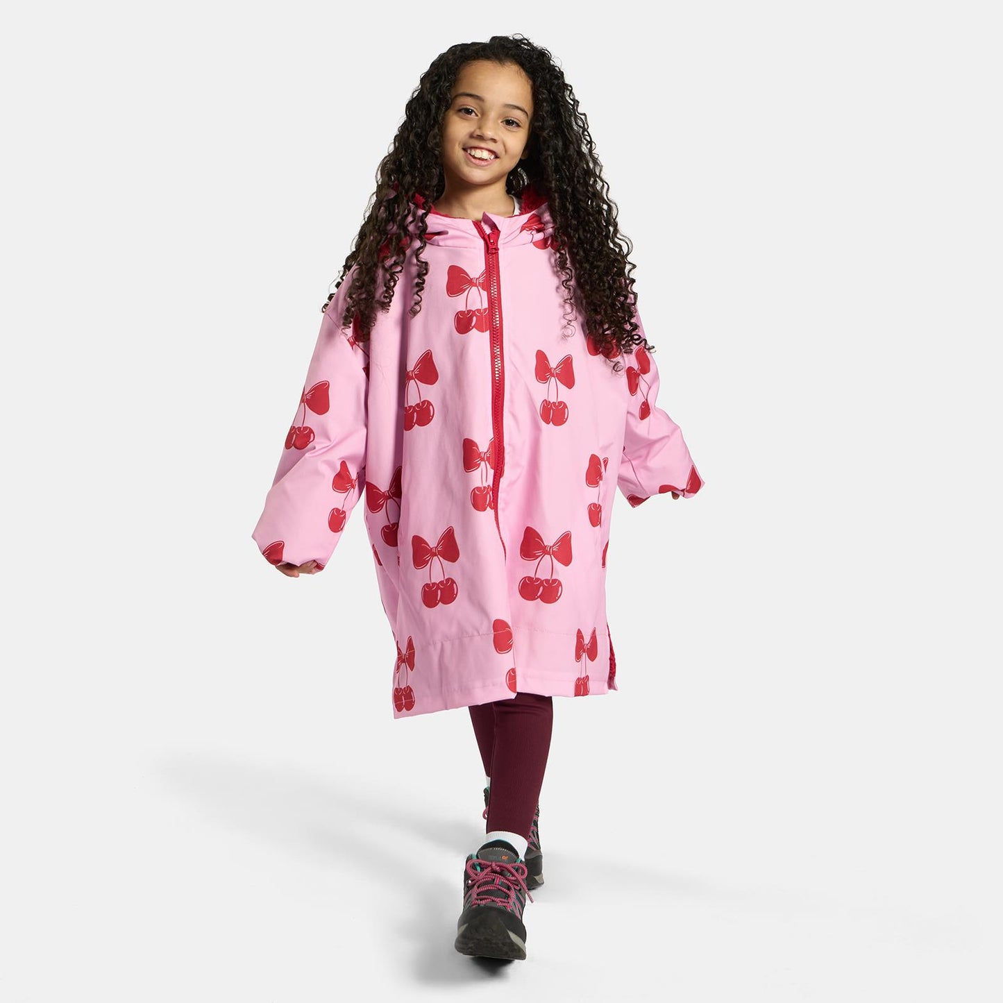 OHS Kids Drying Changing Robe Fun Print Sherpa Lined Water Resistant Long Coat