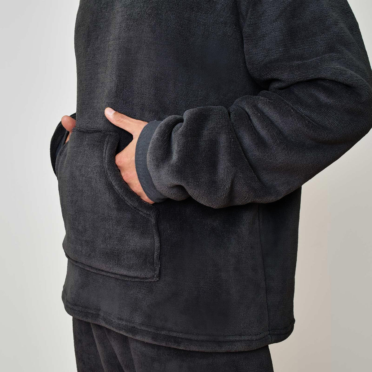 OHS Fleece Loungewear Set Coral Winter Sherpa Nightwear 2-Piece Hoodie Jogger