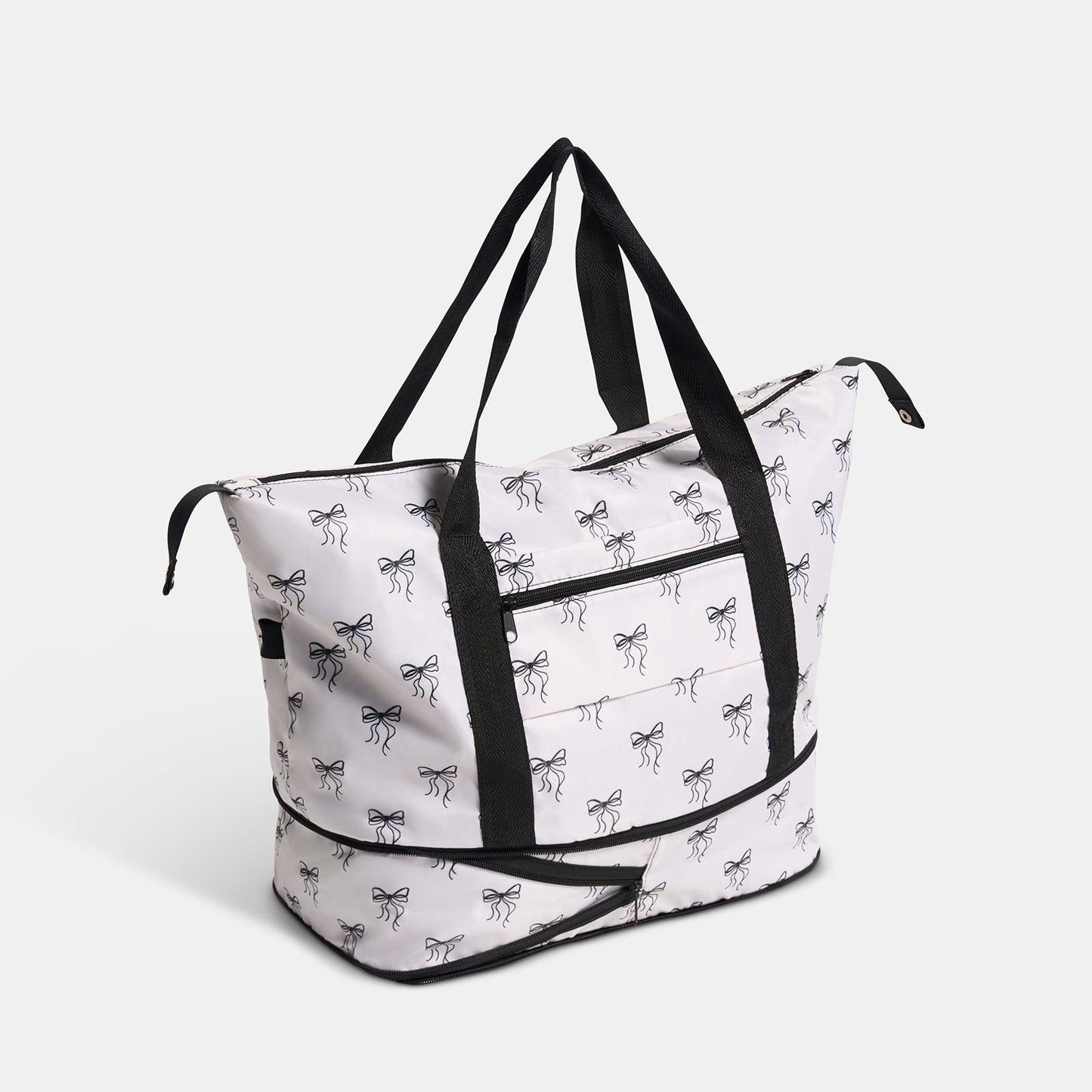 OHS Bows Weekend Travel Bag Expandable Shoe Compartment Cabin Duffle