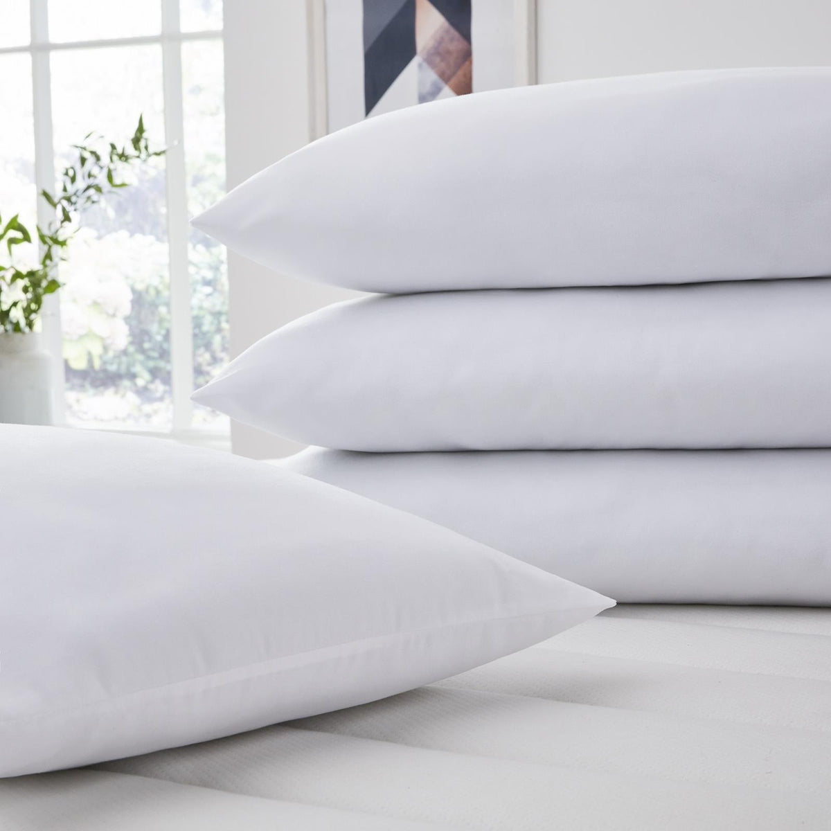 OHS Bounce Back Pillows Soft Touch Medium Support 2/4 Pack Luxury Bed Firm Hotel