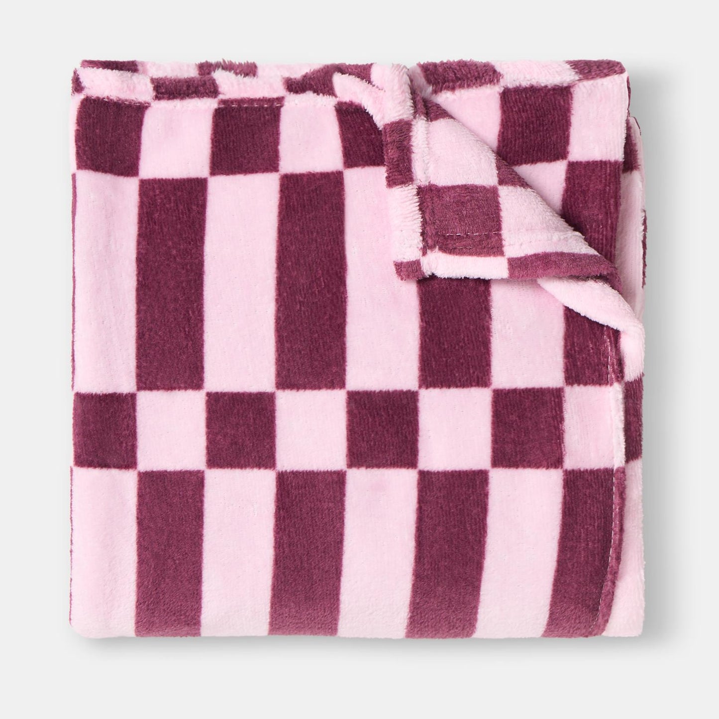 OHS Checkerboard Throw Ultra Soft Blanket Flannel Lightweight Bedspread