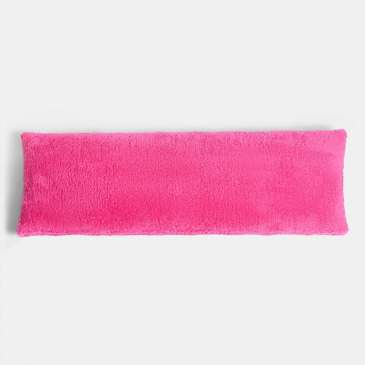 OHS Long Bolster Pillow Teddy Fleece Body Neck Pregnancy Support Cushion