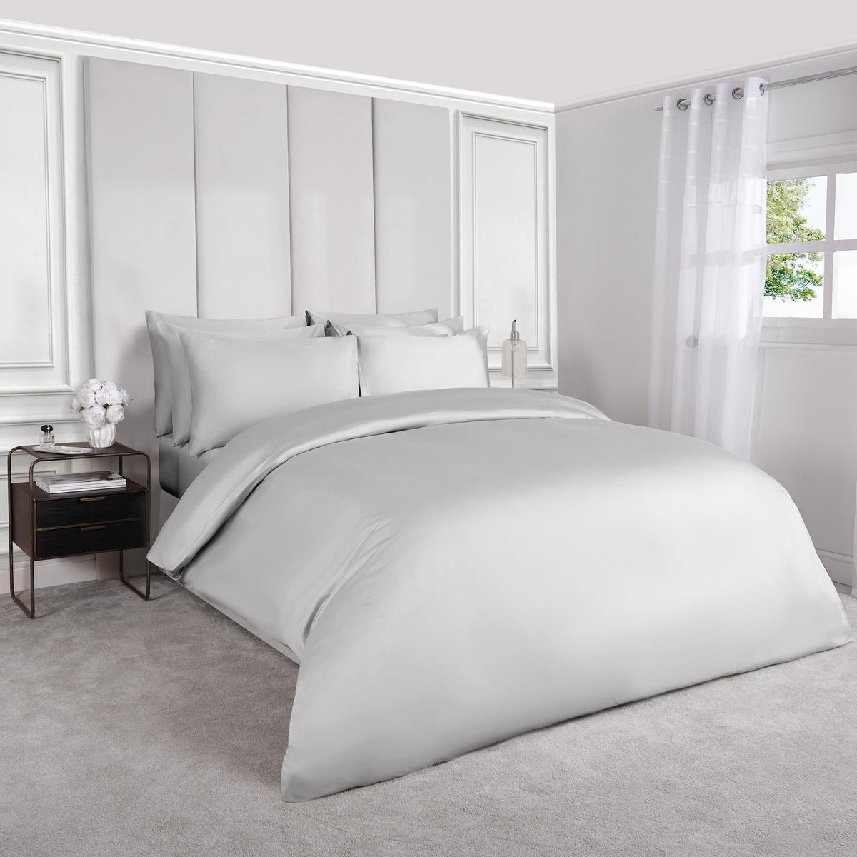 400 Thread Count Duvet Cover Bedding Set 100% Cotton Quilt Single Double King