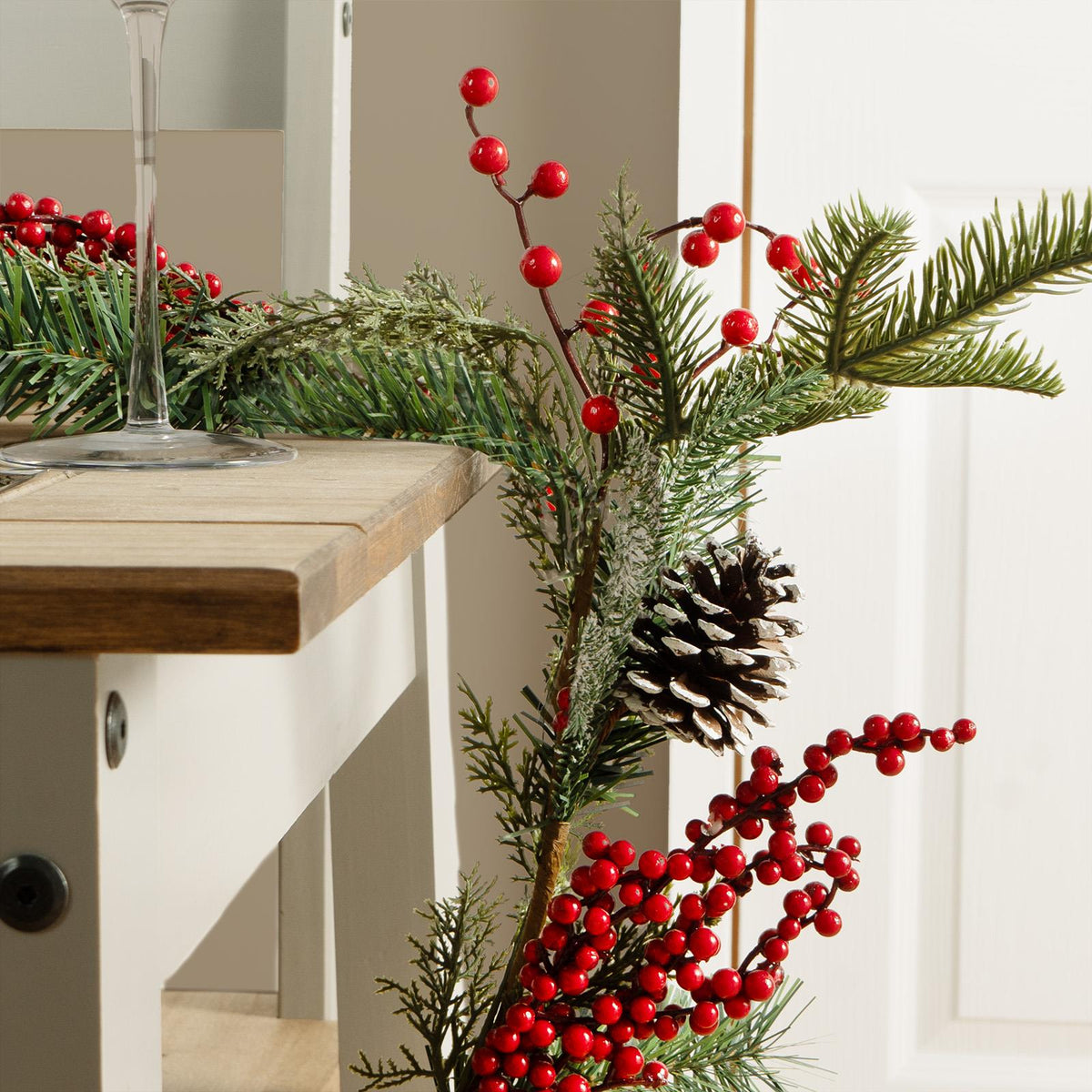 OHS Artificial Decorative Garland Foliage Fireplace Door Party Spring Xmas Home