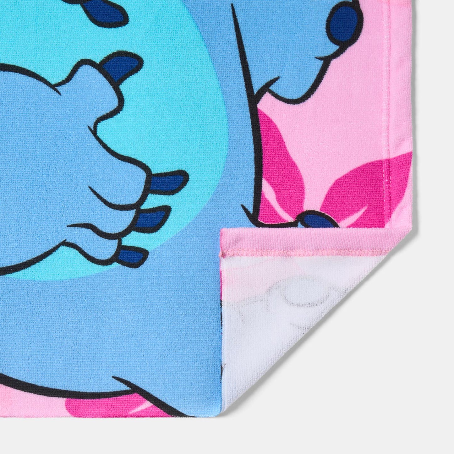 OHS x Stitch Kids Beach Towel Hooded Poncho Absorbent Quick Dry Soft Microfibre