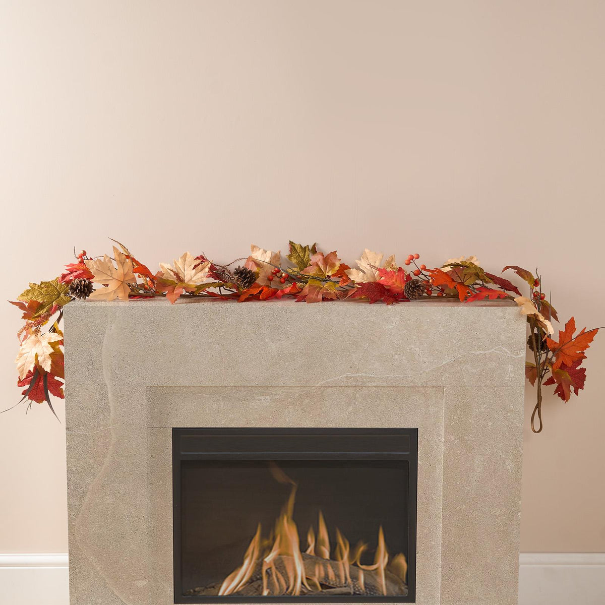 OHS Artificial Decorative Garland Foliage Fireplace Door Party Spring Xmas Home