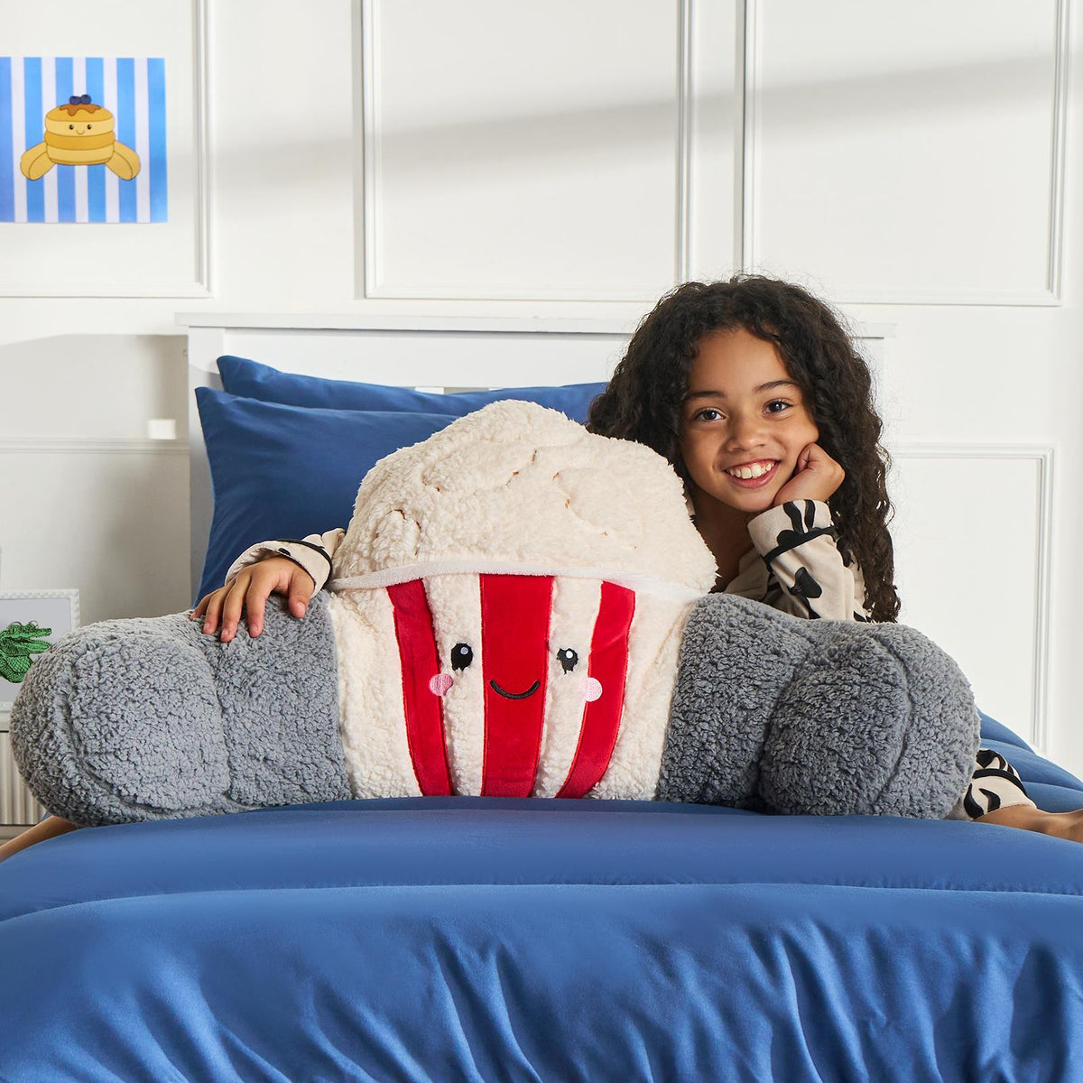 OHS Character Cuddle Cushion Soft Fleece Reading Pillow with Arms Bed Chair