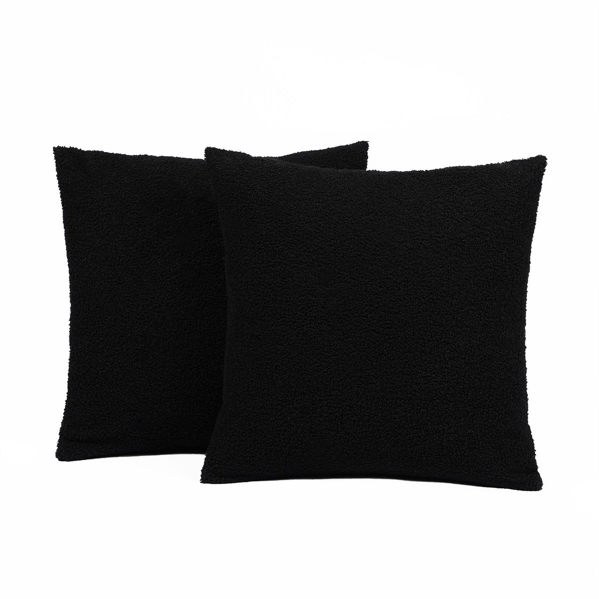 OHS Boucle Cushion Covers  2 Pack Teddy Fleece Square Pillowcases Home Decor