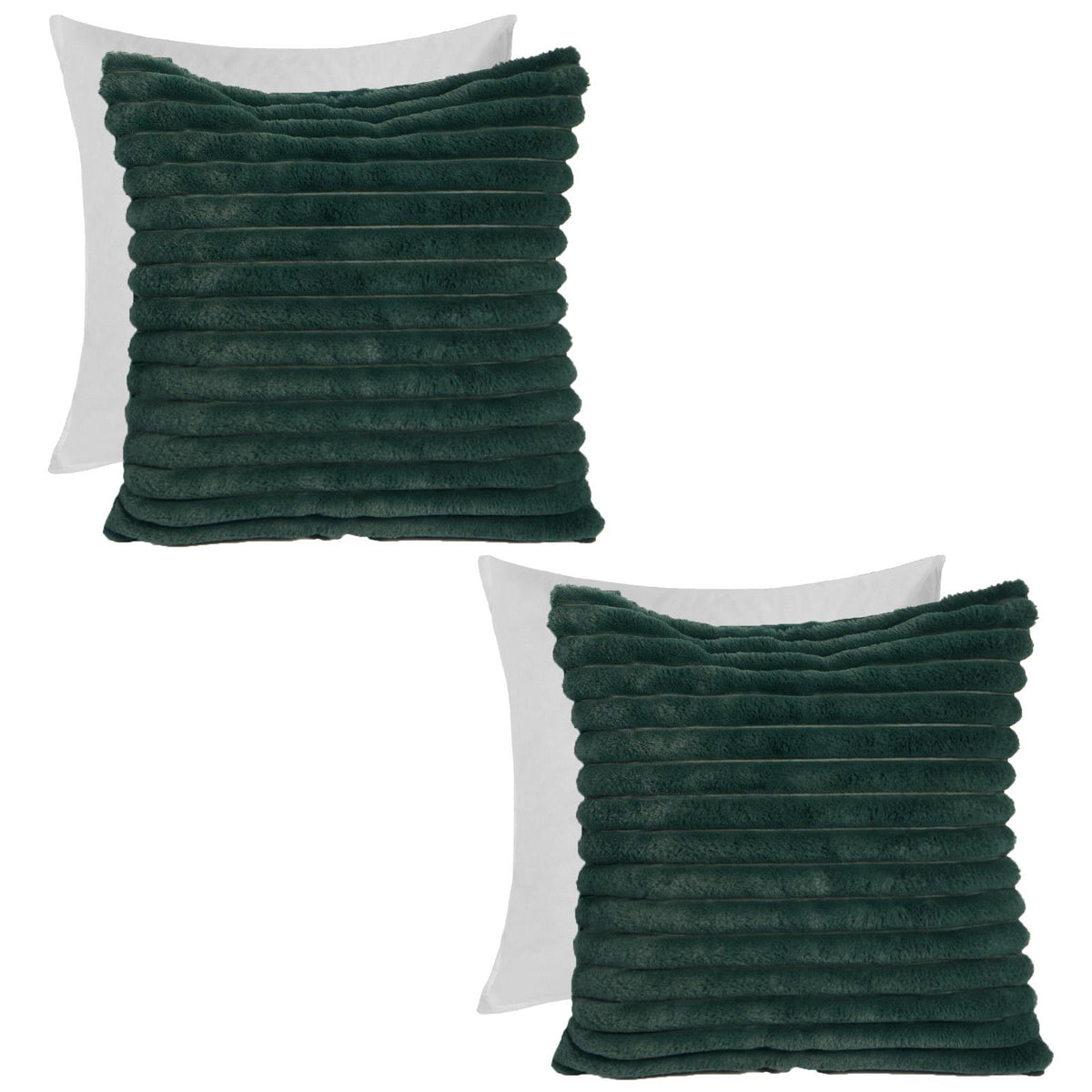 OHS Thick Rib Cushion Covers Faux Fur Soft Fleece Square Pillowcases Home Decor