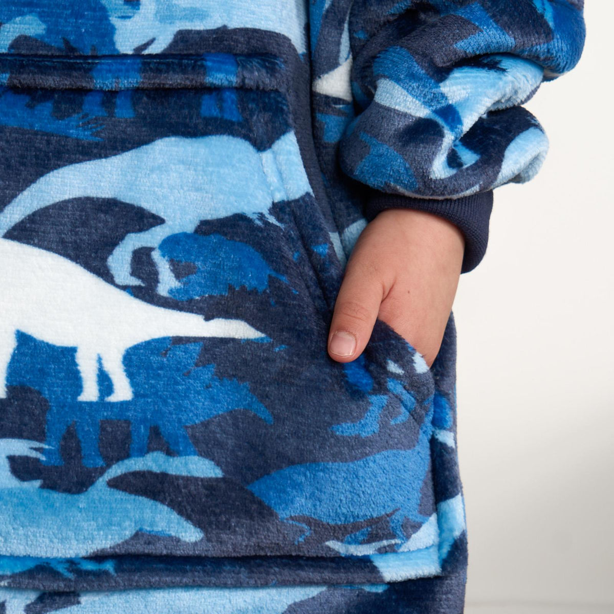 Kids Hoodie Blanket Oversized Sherpa Fleece Jumper Sweatshirt Soft Warm Throw