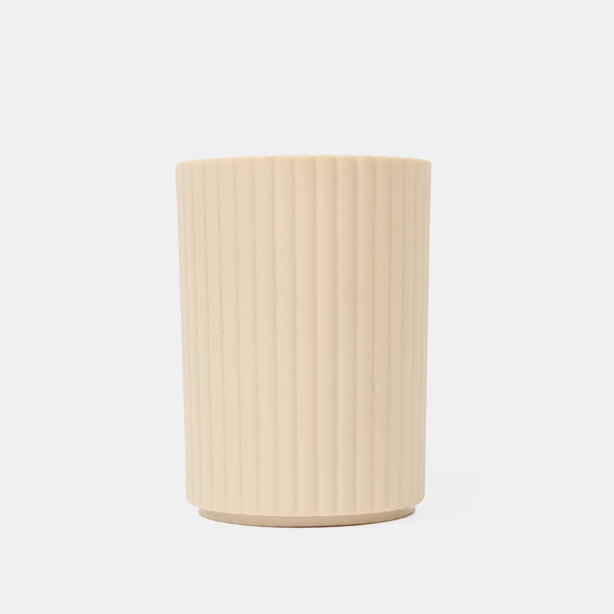 Bathroom Accessories 4 Piece Set Ribbed Soap Dispenser Holder Tumbler Toothbrush