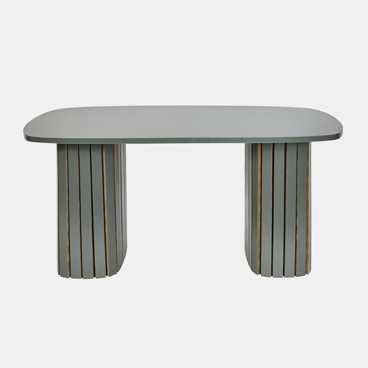 OHS Madison Coffee Table Ribbed Engineered Wood Side End Desk Home Decor