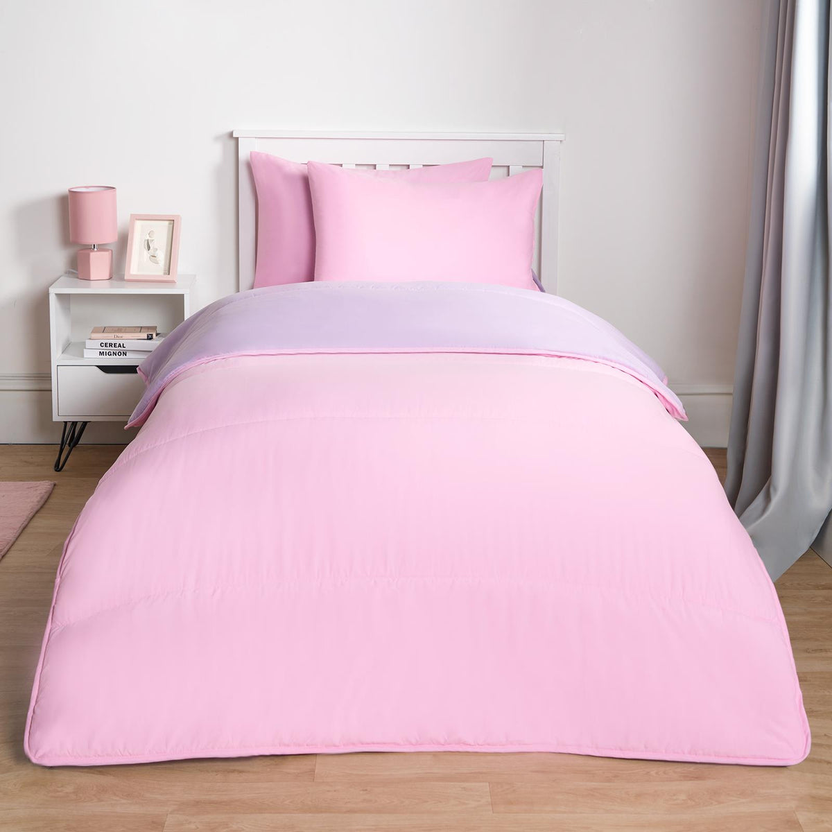 OHS Coverless Duvet & Pillowcase 10.5 Tog Bedding Set Easy Care Reversible