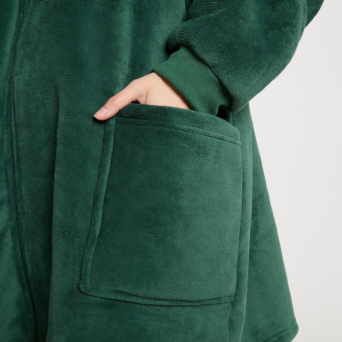OHS Zip Up Hoodie Blanket Oversized Sherpa Fleece Thermal Sweatshirt Jumper
