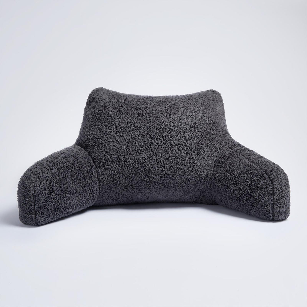 OHS Teddy Fleece Reading Pillow Cuddle Cushion with Arms Lumbar Bed Chair