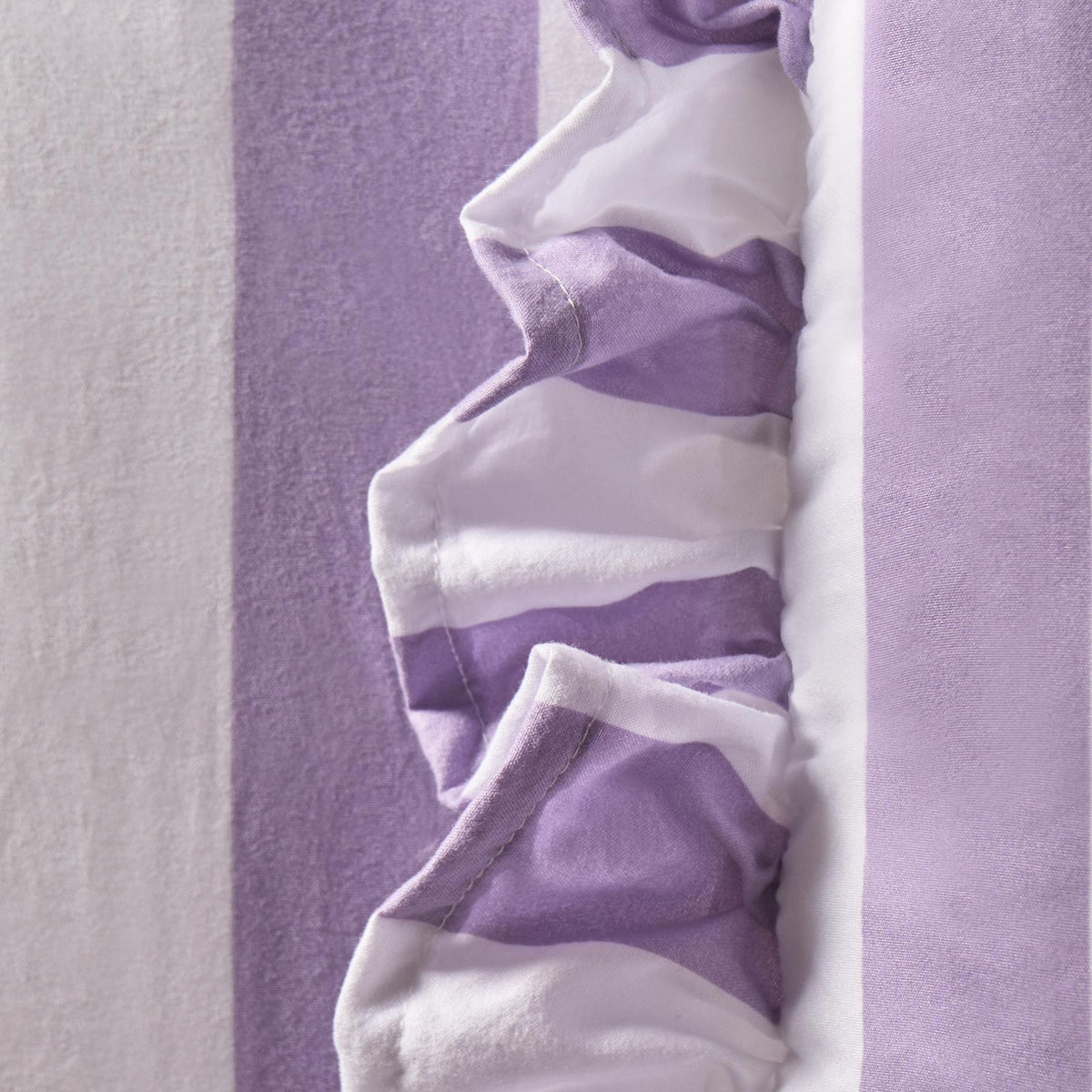 OHS Stripe Frill Cushion Covers Microfibre Square Pillowcases Home Decor