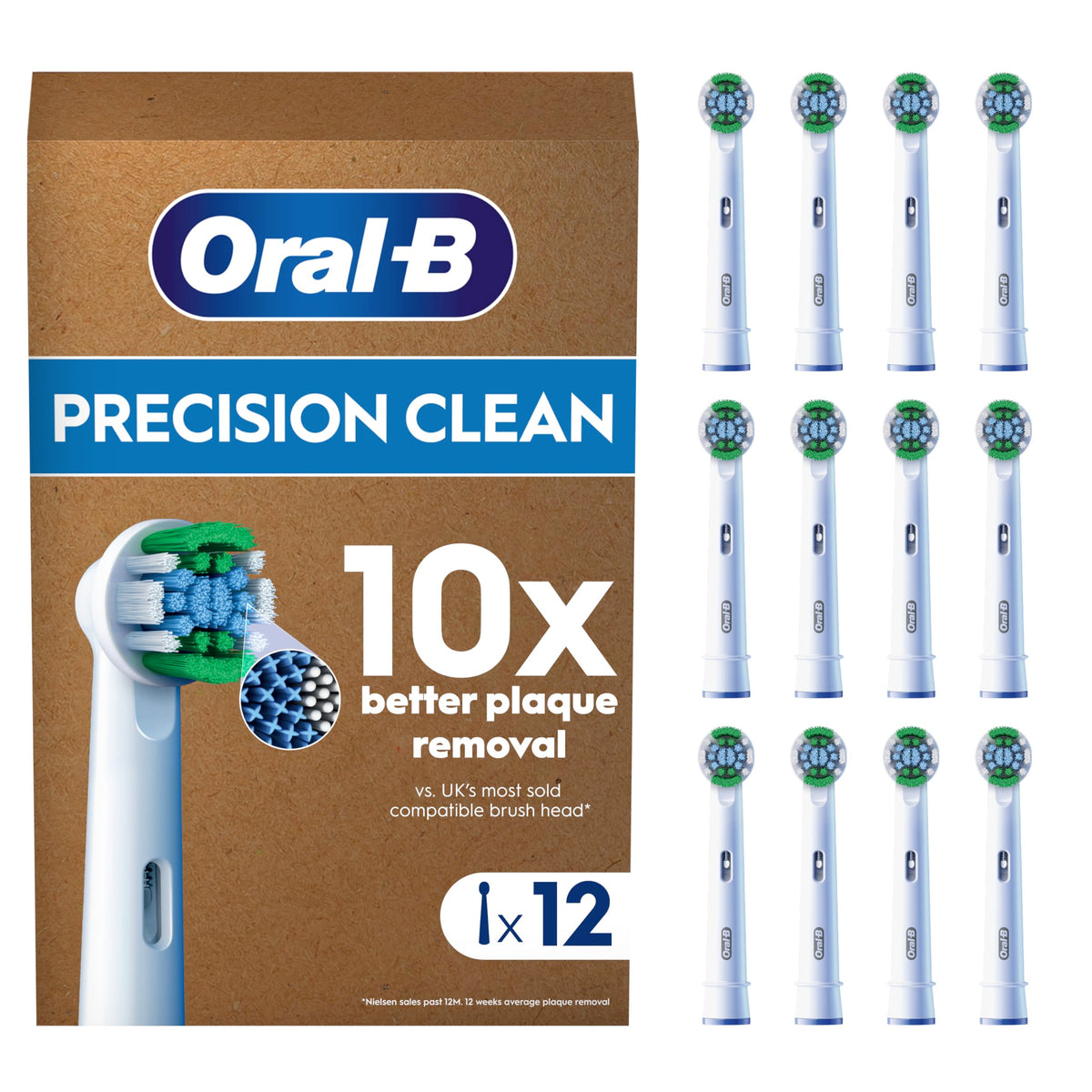 Oral-B Pro Precision Clean Toothbrush Heads, Pack of 8 Counts, Suitable for Mailbox