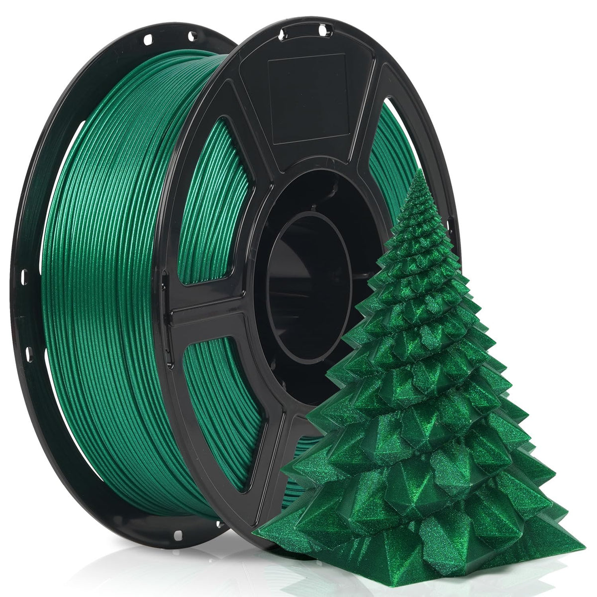 FLASHFORGE 3D Printer Filament, PLA PRO Filament 1.75mm, 1KG Spool (2.2lbs), Dimensional Accuracy +/- 0.02mm for FDM 3D Printers, Better Tenacity & No Knotting (White)