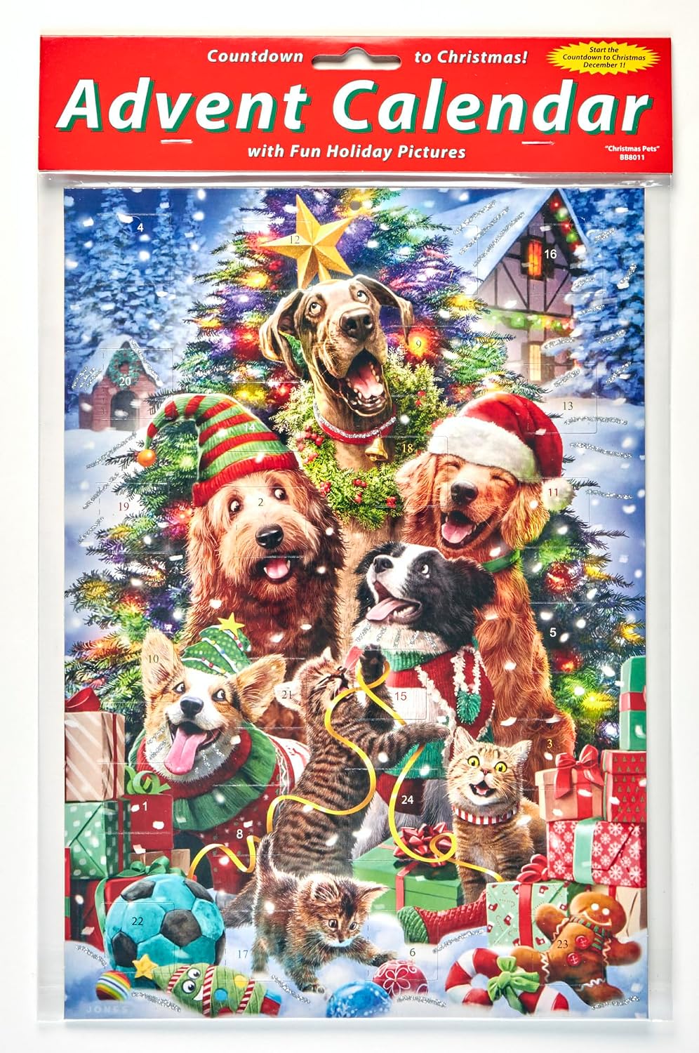 Christmas Pets Advent Calendar (Countdown to Christmas) by Vermont Christmas Company - Open a Window for a Fun Picture Each Day in December