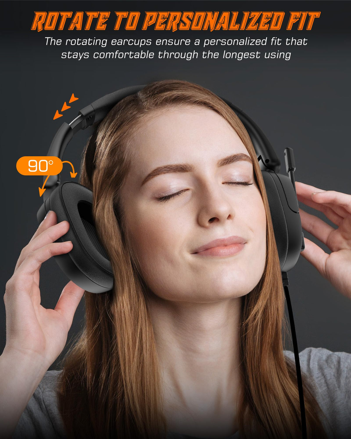 NUBWO HG04L Gaming Headset for PS5/PS4, Xbox Series X|S/Xbox One, Switch – 250g Lightweight, Clear Unidirectional Mic, Soft Memory Earmuffs, 3.5mm Jack for Gaming & Work
