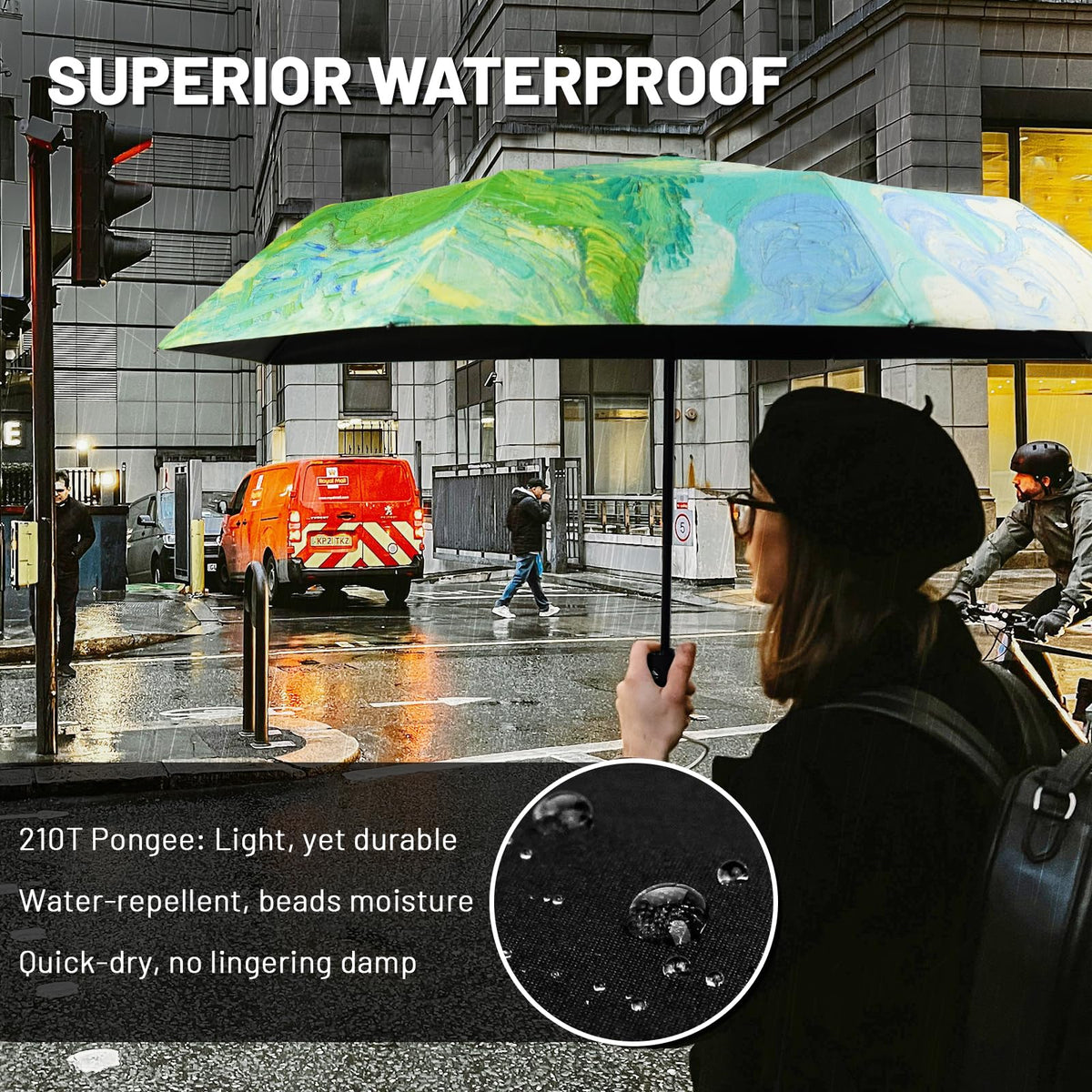 SY COMPACT Travel Umbrella Windproof Automatic Unbreakable UV Protection