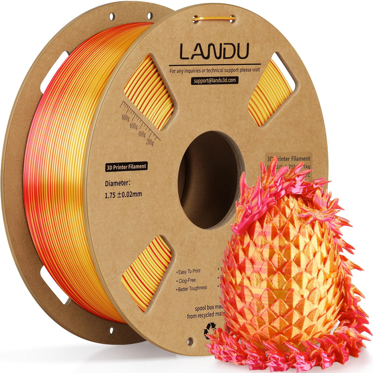 LANDU Filament Dryer 3D Printer Filament Dry Box,2 Spools Double Fast Heating Upgraded Filament Dehydrator Keeping Filaments Dry for 1.75mm/2.85mm One-Key Set for PLA PETG ABS TPU