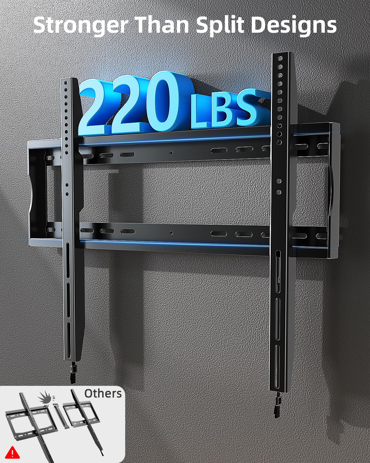 HOME VISION Heavy Duty Fixed TV Wall Bracket for 32-86 Inch Flat Screens